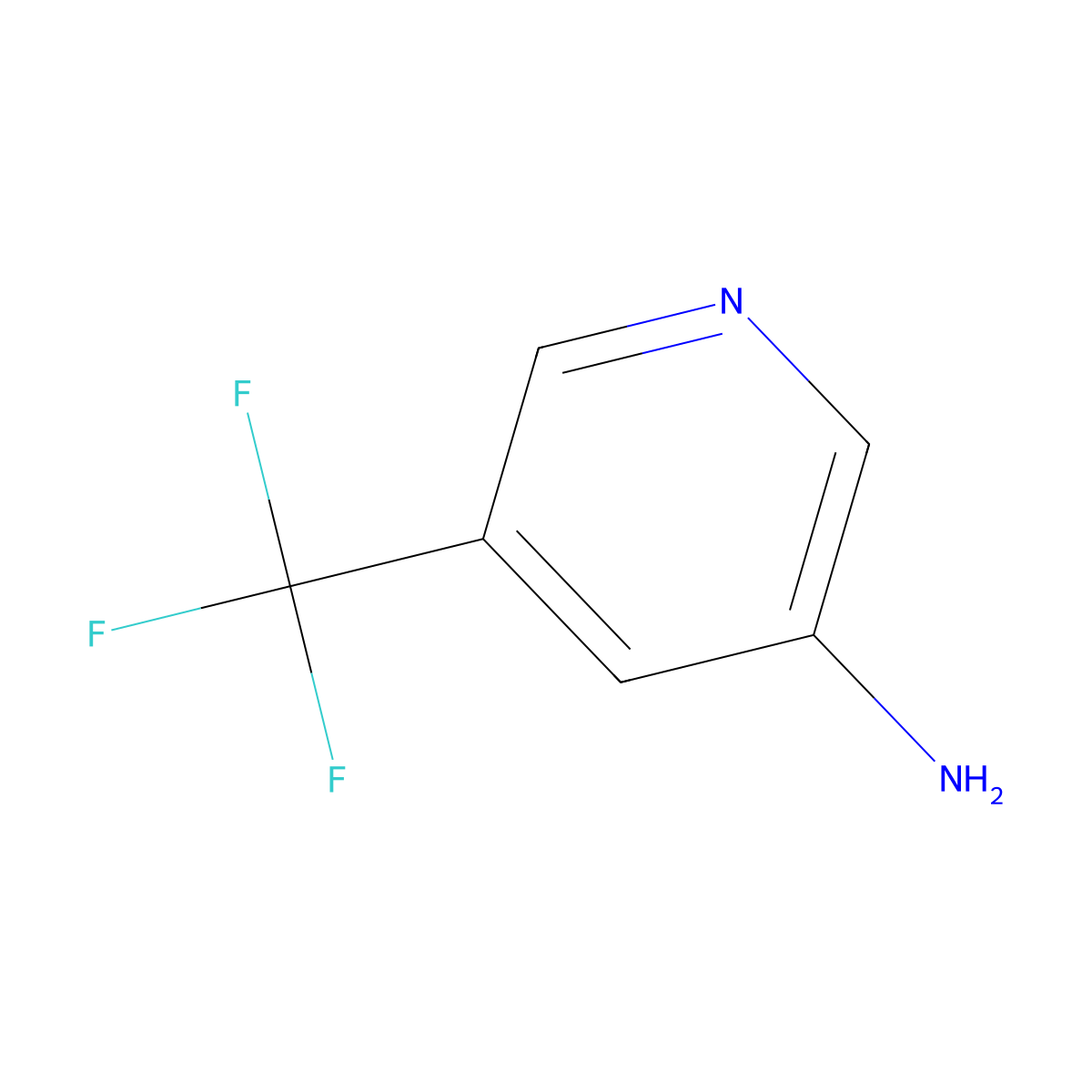 5-(Trifluoromethyl)pyridin-3-amine molecular structure, CAS 112110-07-3
