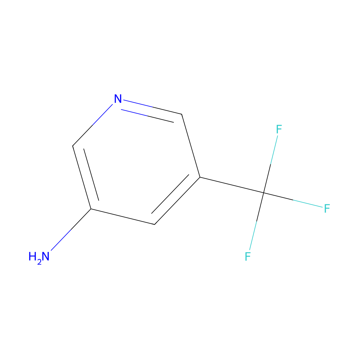 5-(Trifluoromethyl)pyridin-3-amine molecular structure, CAS 112110-07-3