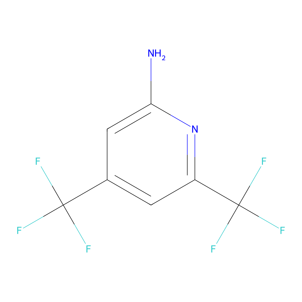 4,6-Bis(trifluoromethyl)pyridin-2-amine molecular structure, CAS 112110-08-4