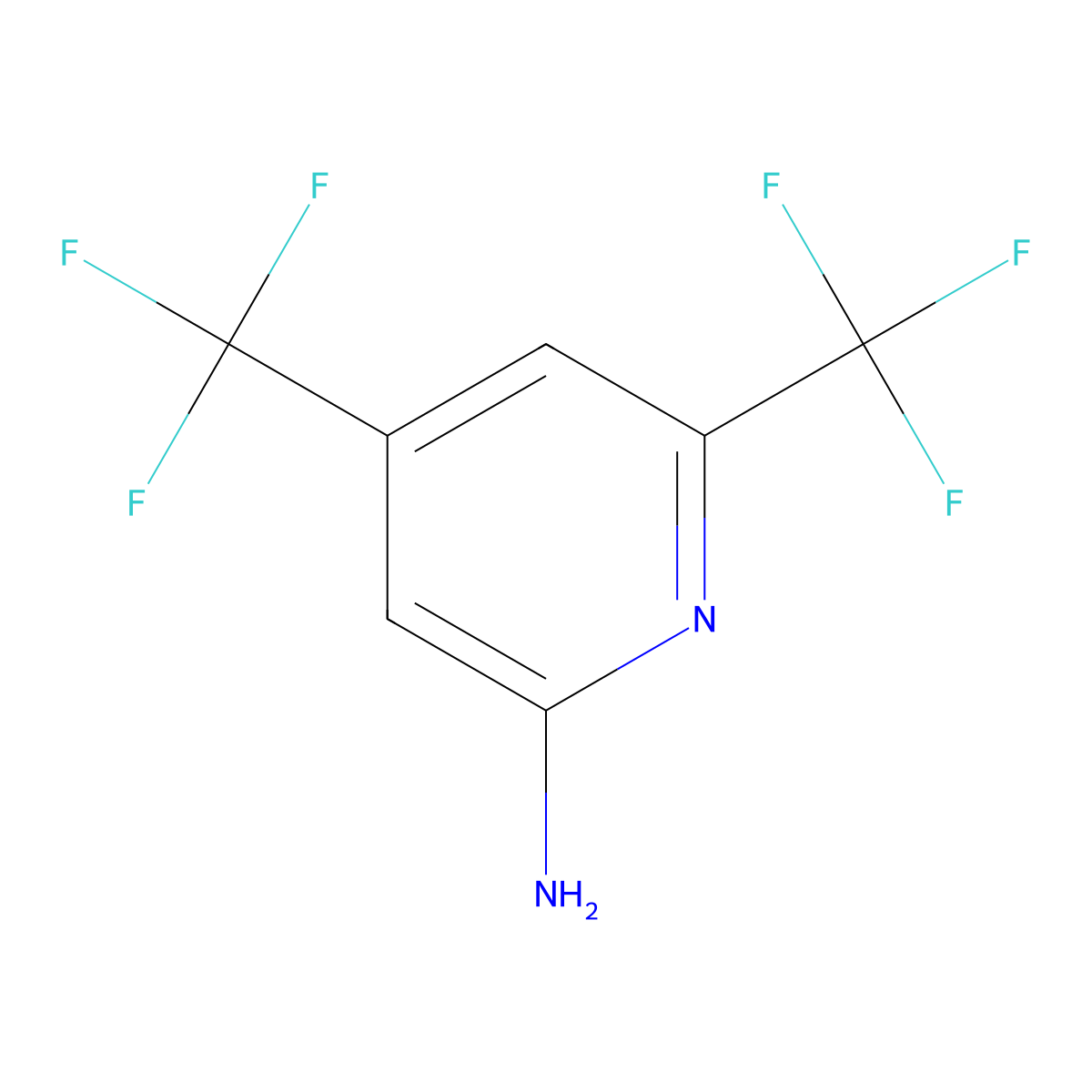 4,6-Bis(trifluoromethyl)pyridin-2-amine molecular structure, CAS 112110-08-4