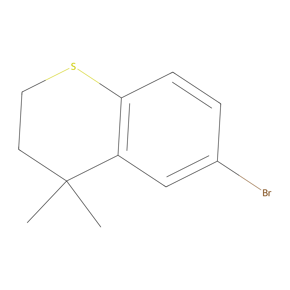 6-Bromo-4,4-dimethylthiochroman molecular structure, CAS 112110-44-8