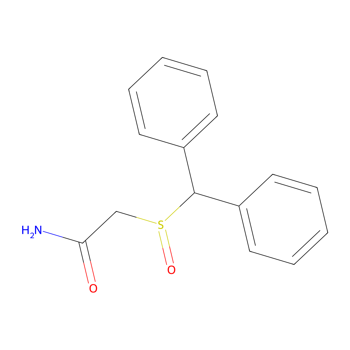 Modafinil, (S)- molecular structure, CAS 112111-47-4