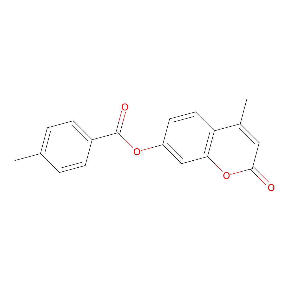 4-Methyl-2-oxo-2h-chromen-7-yl 4-methylbenzoate molecular structure, CAS 112121-60-5