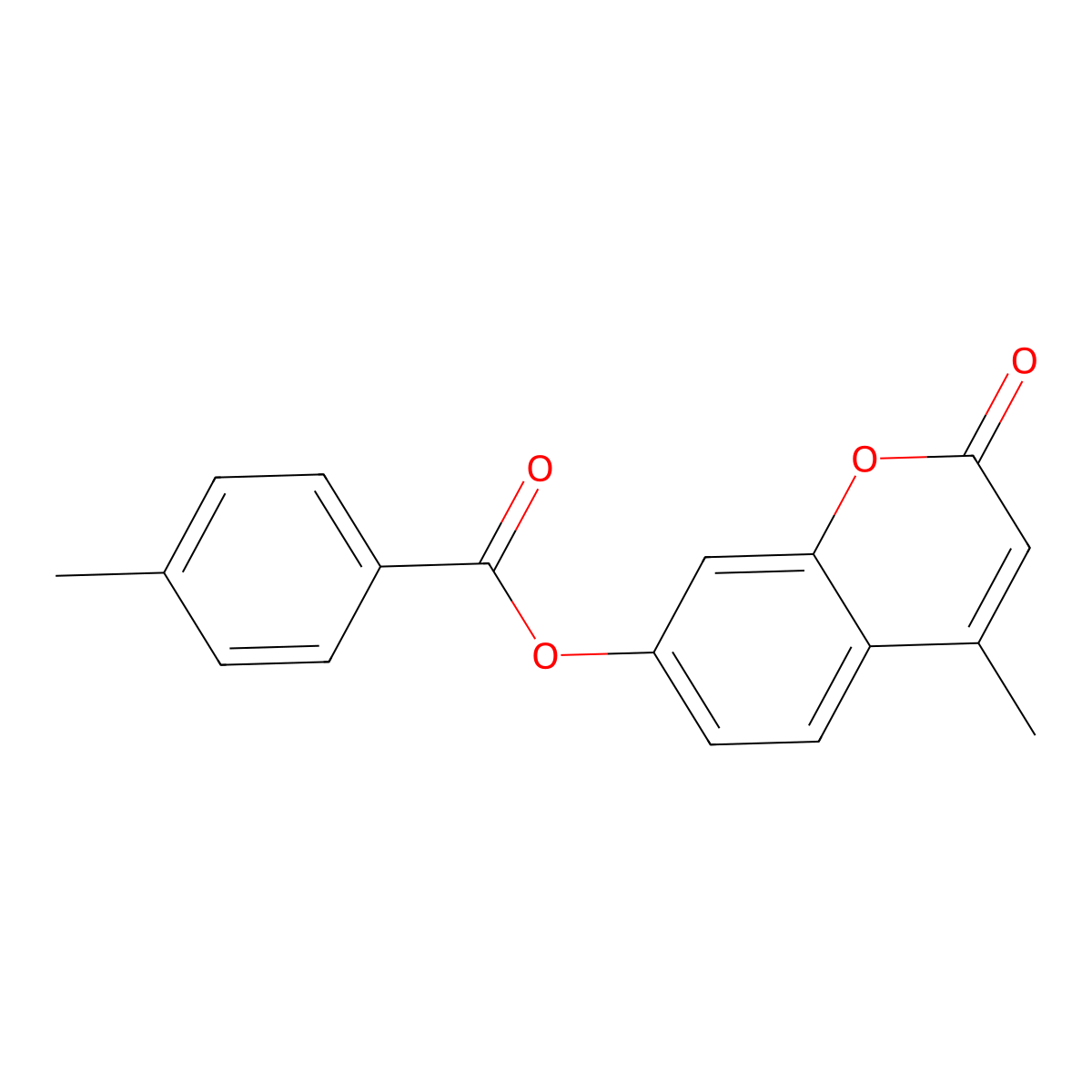 4-Methyl-2-oxo-2h-chromen-7-yl 4-methylbenzoate molecular structure, CAS 112121-60-5
