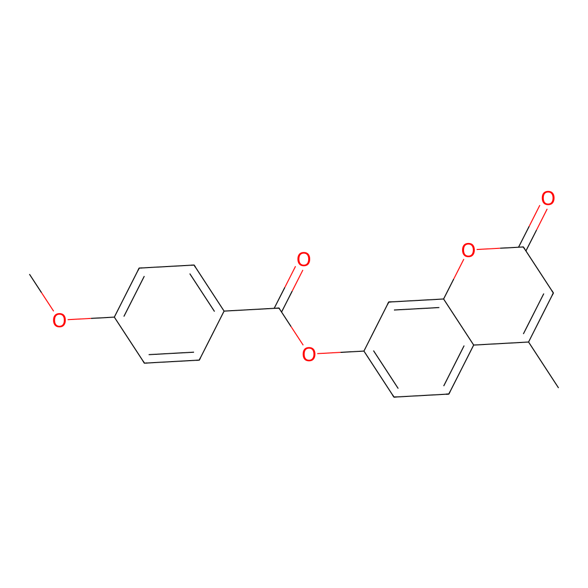 4-Methyl-2-oxo-2H-1-benzopyran-7-yl 4-methoxybenzoate molecular structure, CAS 112121-61-6