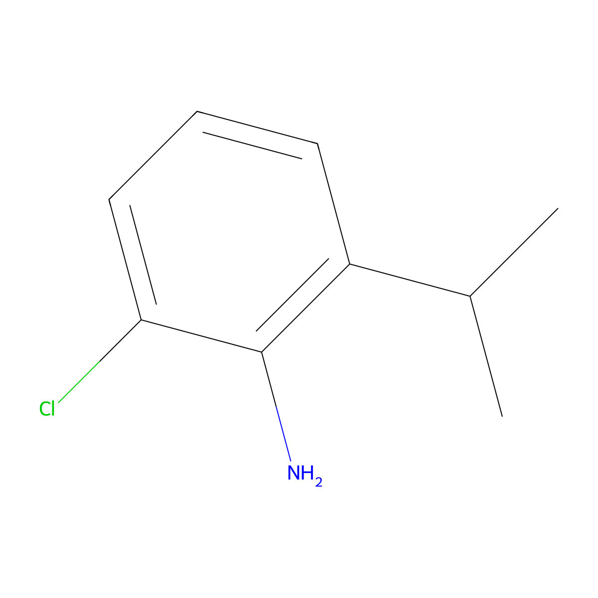 2-Chloro-6-isopropylaniline molecular structure, CAS 112121-86-5