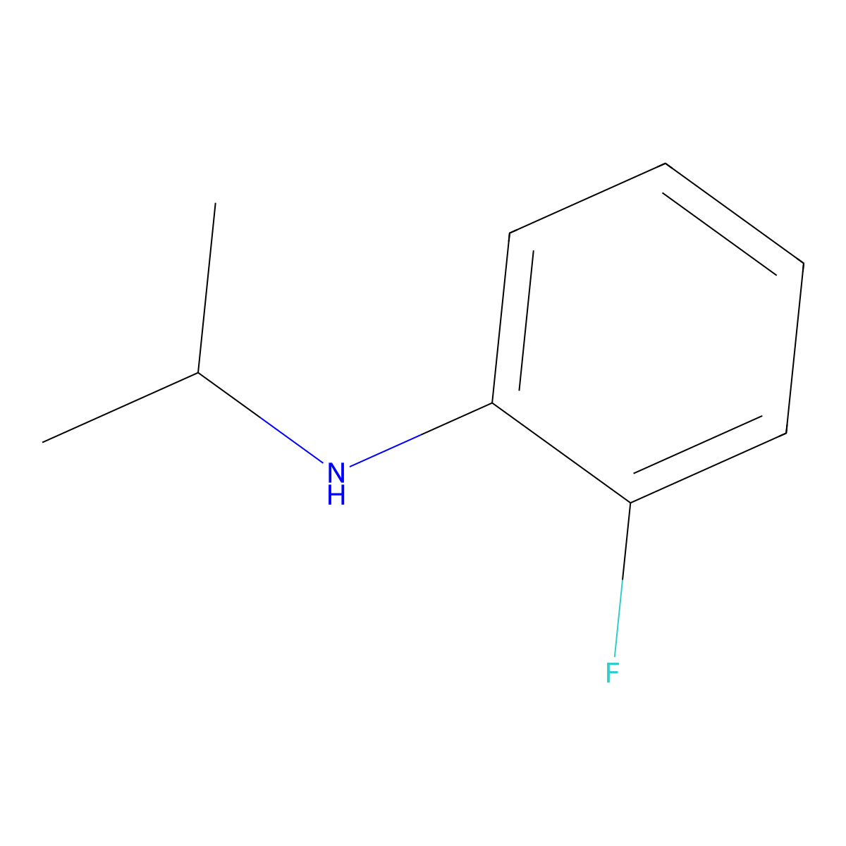 N-isopropyl-2-fluoroaniline molecular structure, CAS 112121-87-6