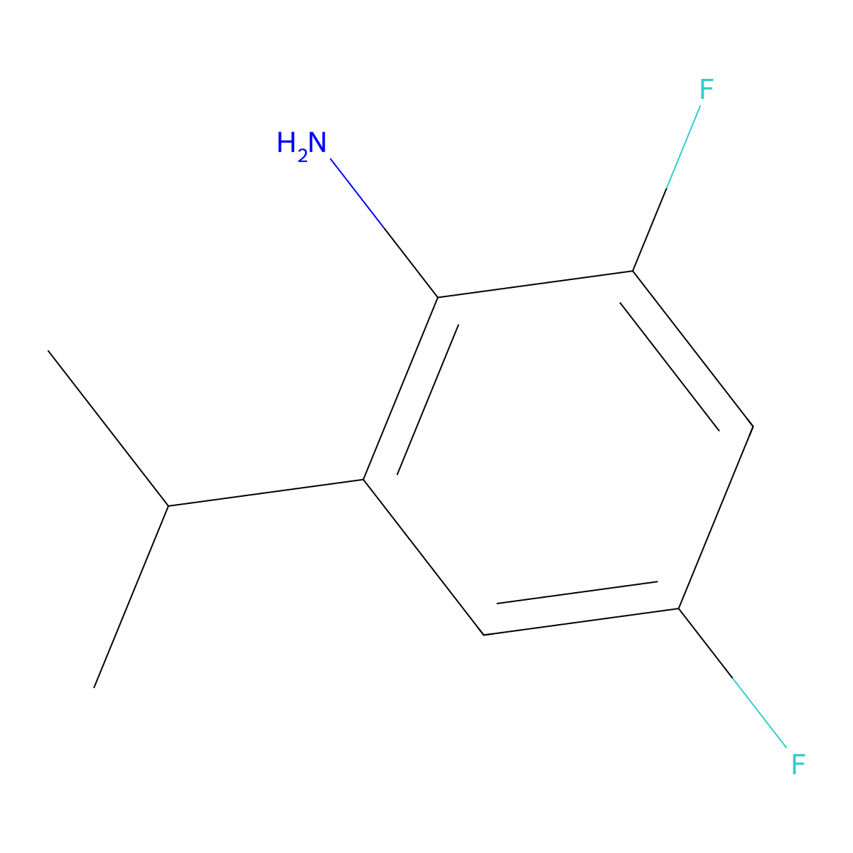 2,4-Difluoro-6-(propan-2-yl)aniline molecular structure, CAS 112121-88-7
