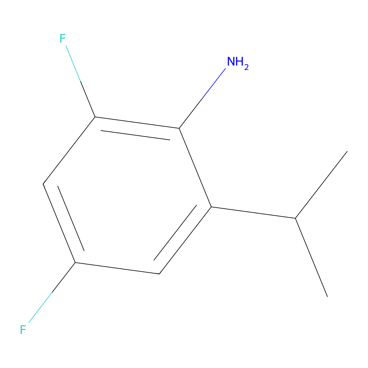 2,4-Difluoro-6-(propan-2-yl)aniline molecular structure, CAS 112121-88-7