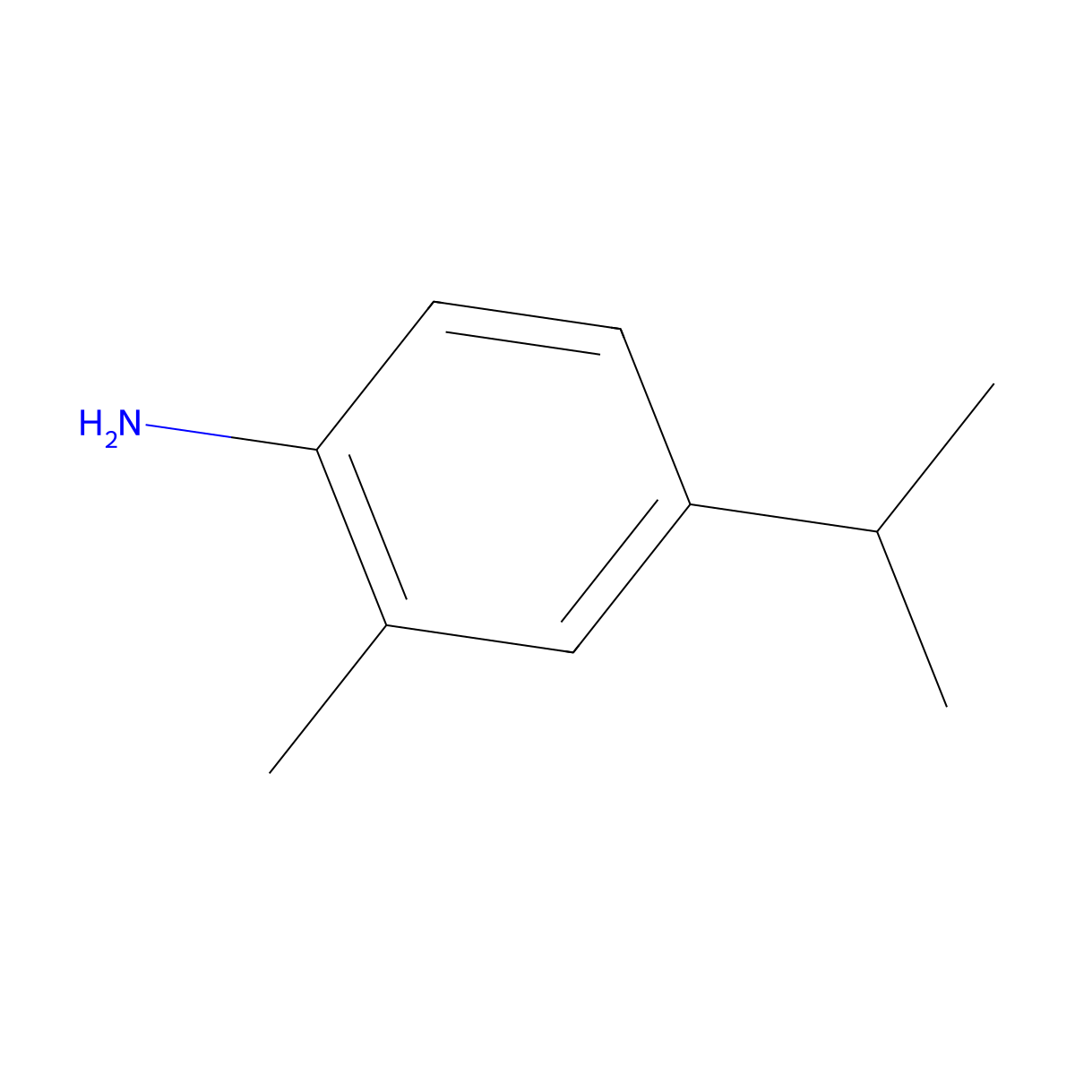 2-Methyl-4-(propan-2-yl)aniline molecular structure, CAS 112121-89-8