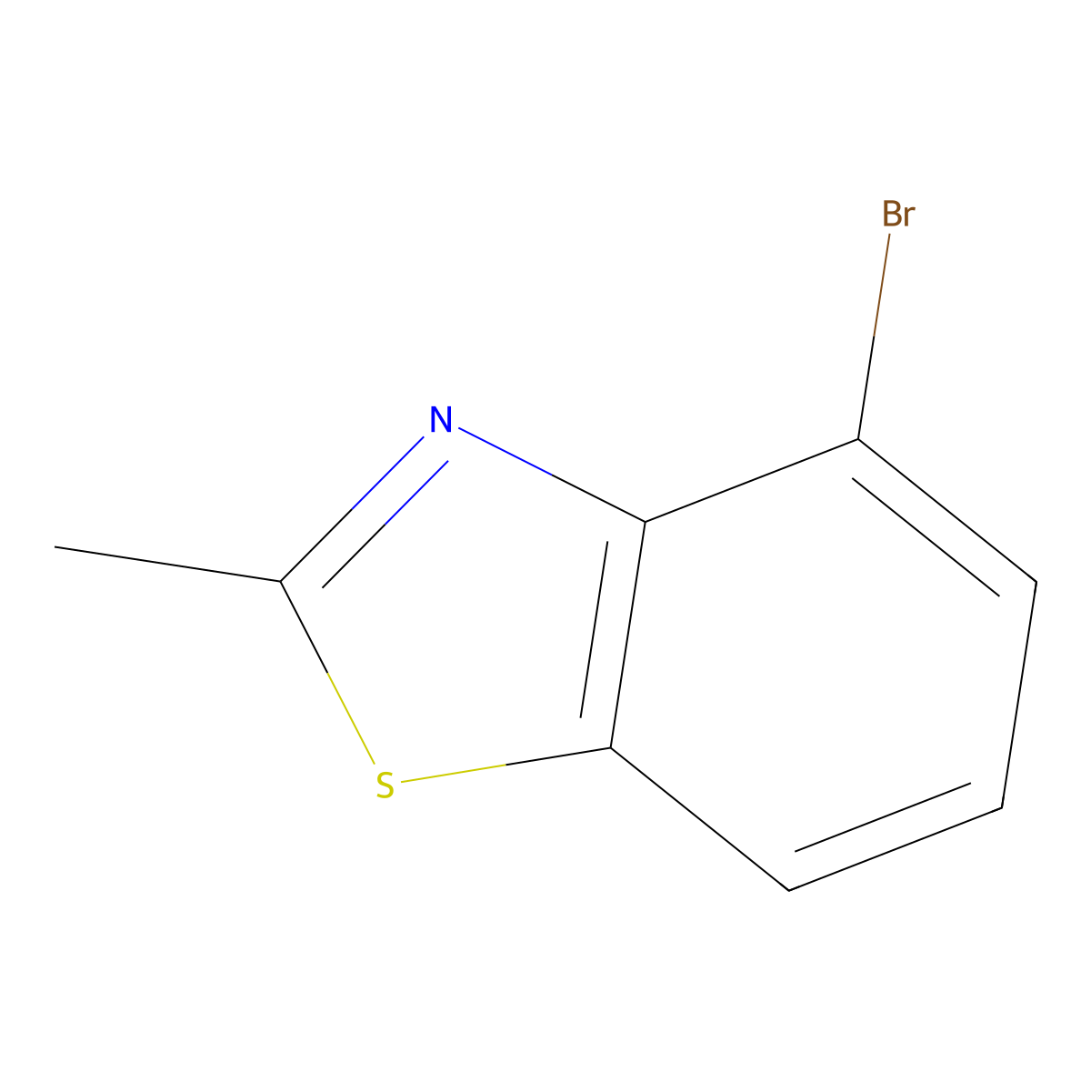 4-Bromo-2-methylbenzo[d]thiazole molecular structure, CAS 112146-10-8