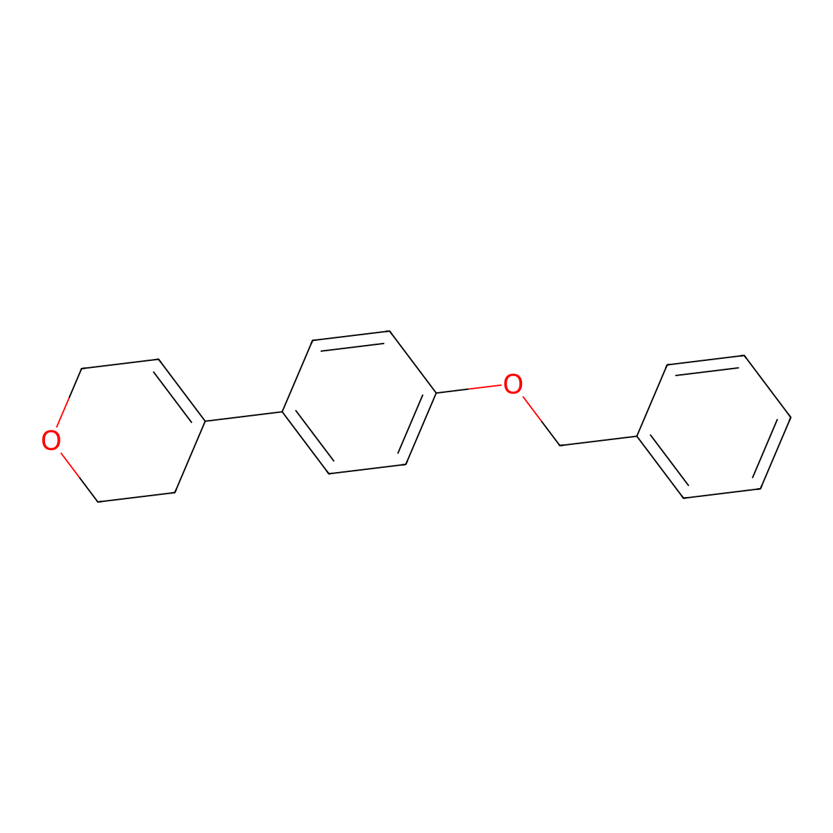4-[4-(Benzyloxy)phenyl]-3,6-dihydro-2H-pyran molecular structure, CAS 1121526-77-9