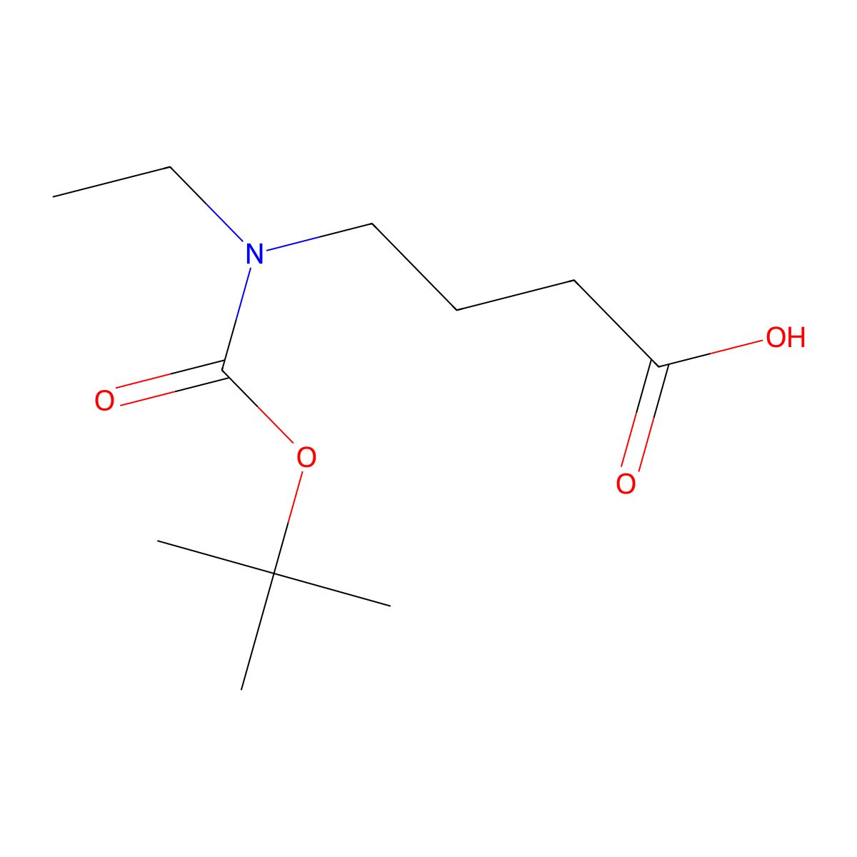 4-((tert-Butoxycarbonyl)(ethyl)amino)butanoic acid molecular structure, CAS 1121527-35-2