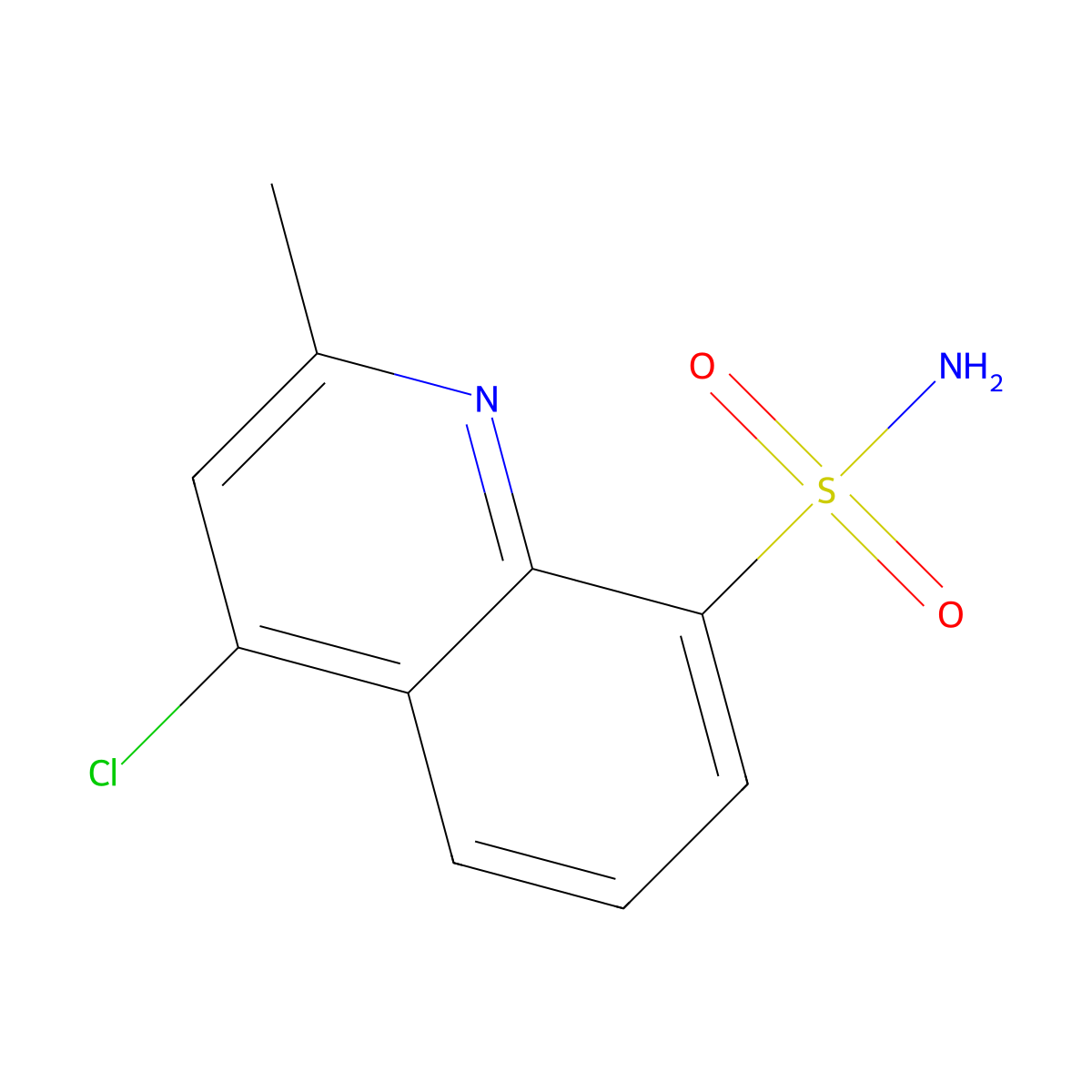 4-Chloro-2-methylquinoline-8-sulfonamide molecular structure, CAS 1121527-72-7
