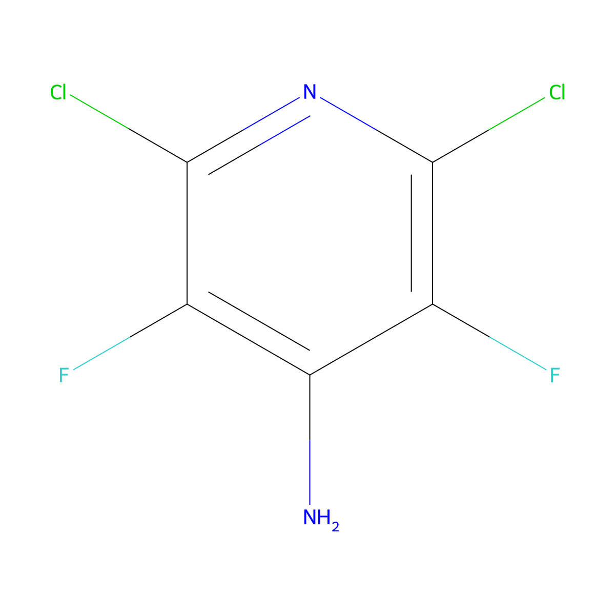 2,6-Dichloro-3,5-difluoro-4-aminopyridine molecular structure, CAS 1121583-29-6
