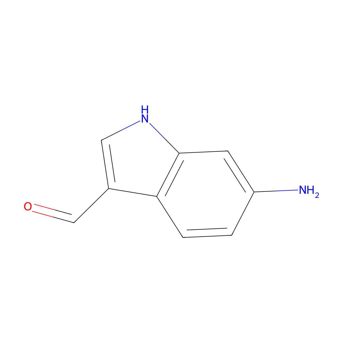 6-amino-1H-indole-3-carbaldehyde molecular structure, CAS 1121583-50-3