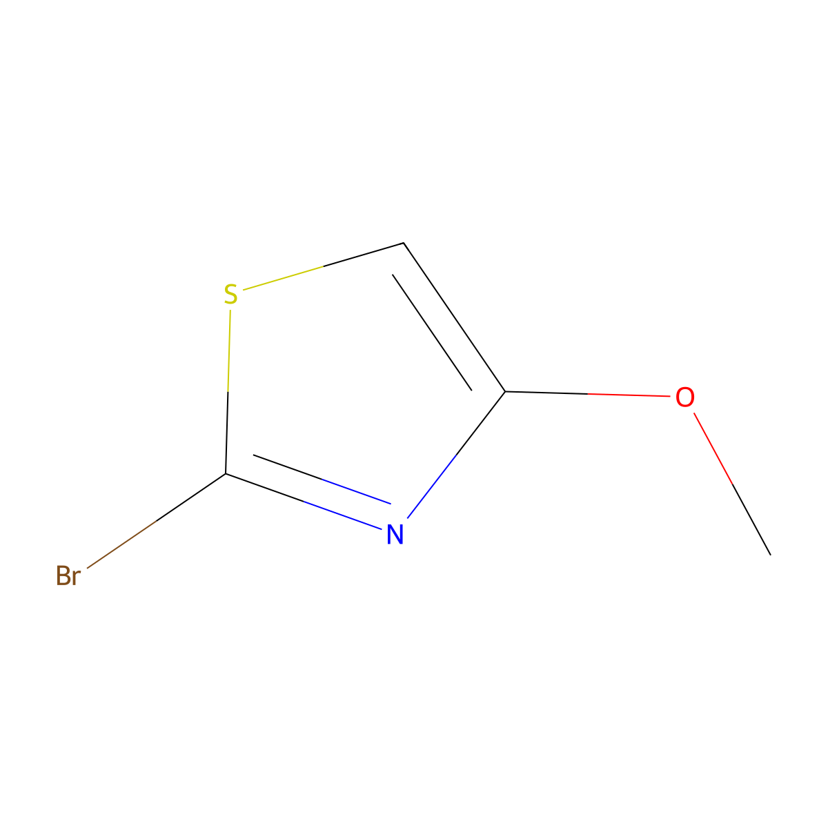 2-Bromo-4-methoxy-1,3-thiazole molecular structure, CAS 1121583-56-9