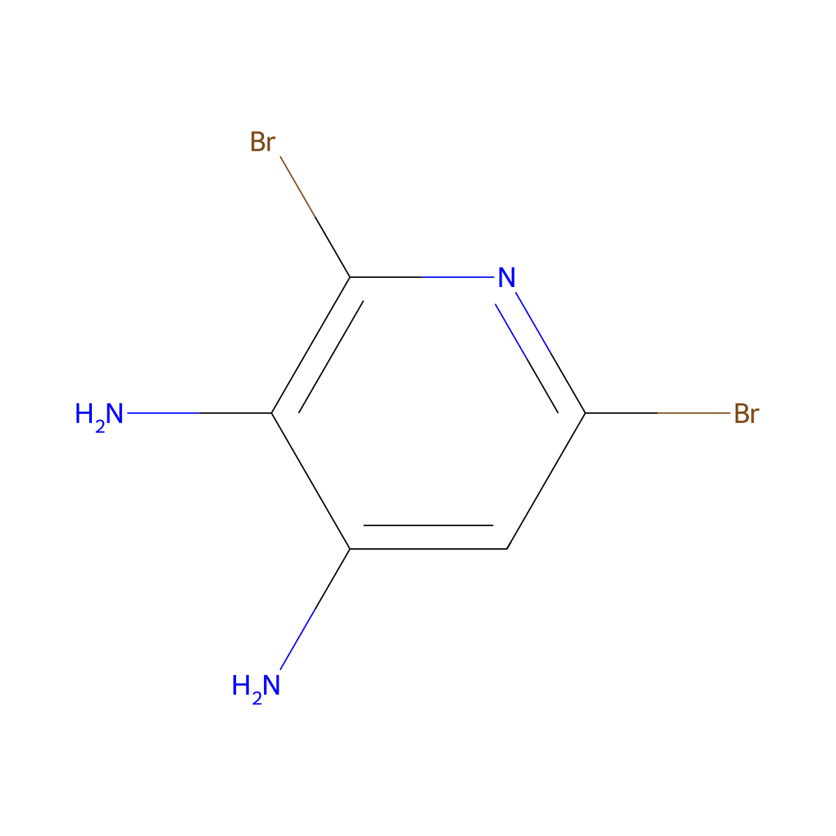 2,6-Dibromopyridine-3,4-diamine molecular structure, CAS 1121583-59-2
