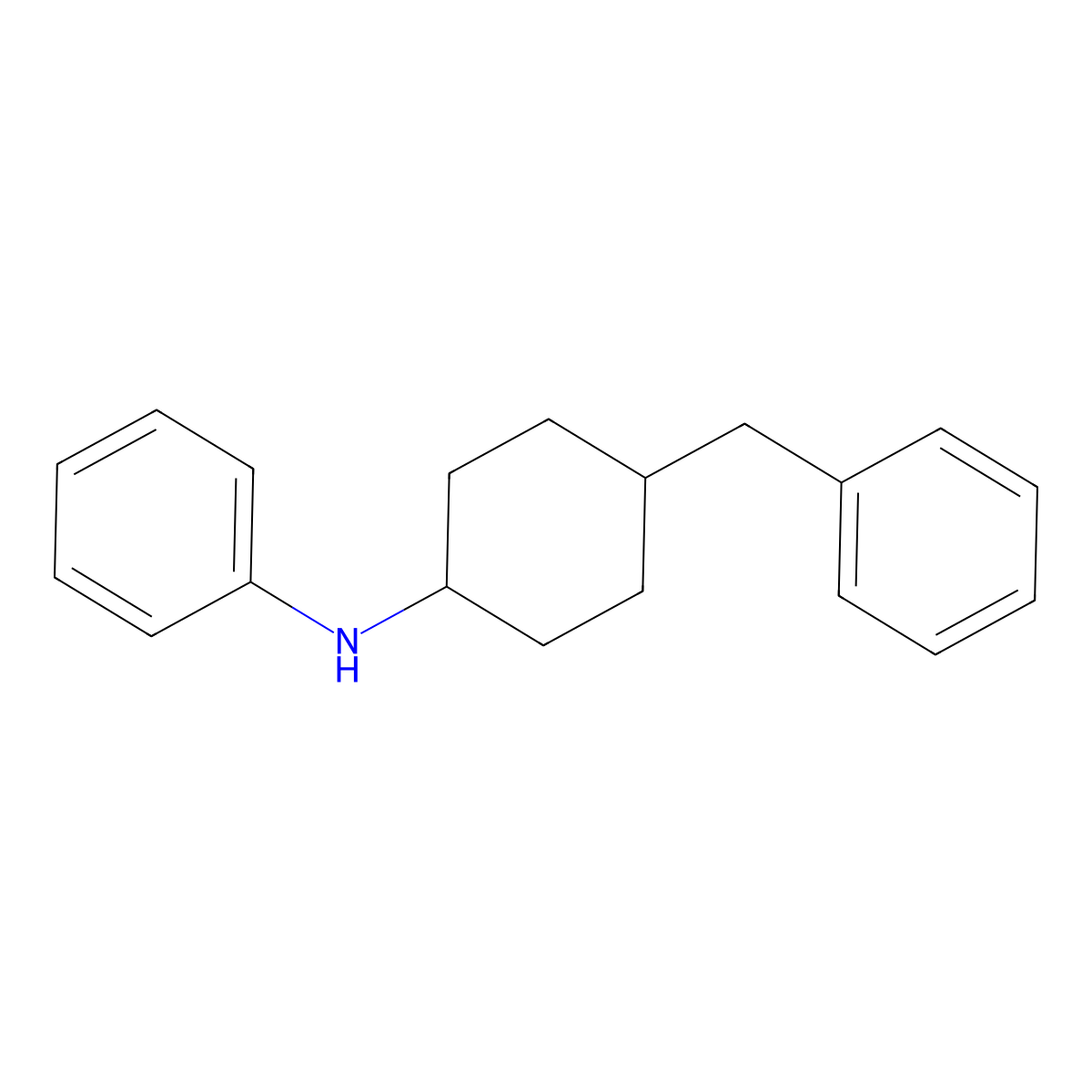 N-[4-(Phenylmethyl)cyclohexyl]benzenamine molecular structure, CAS 1121585-16-7