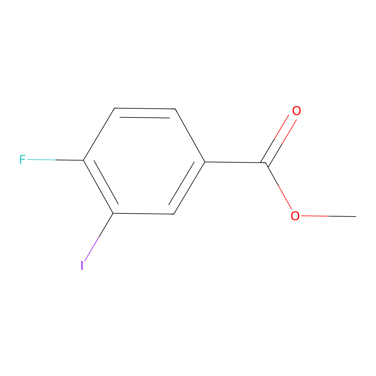 Methyl 4-fluoro-3-iodobenzoate molecular structure, CAS 1121586-29-5