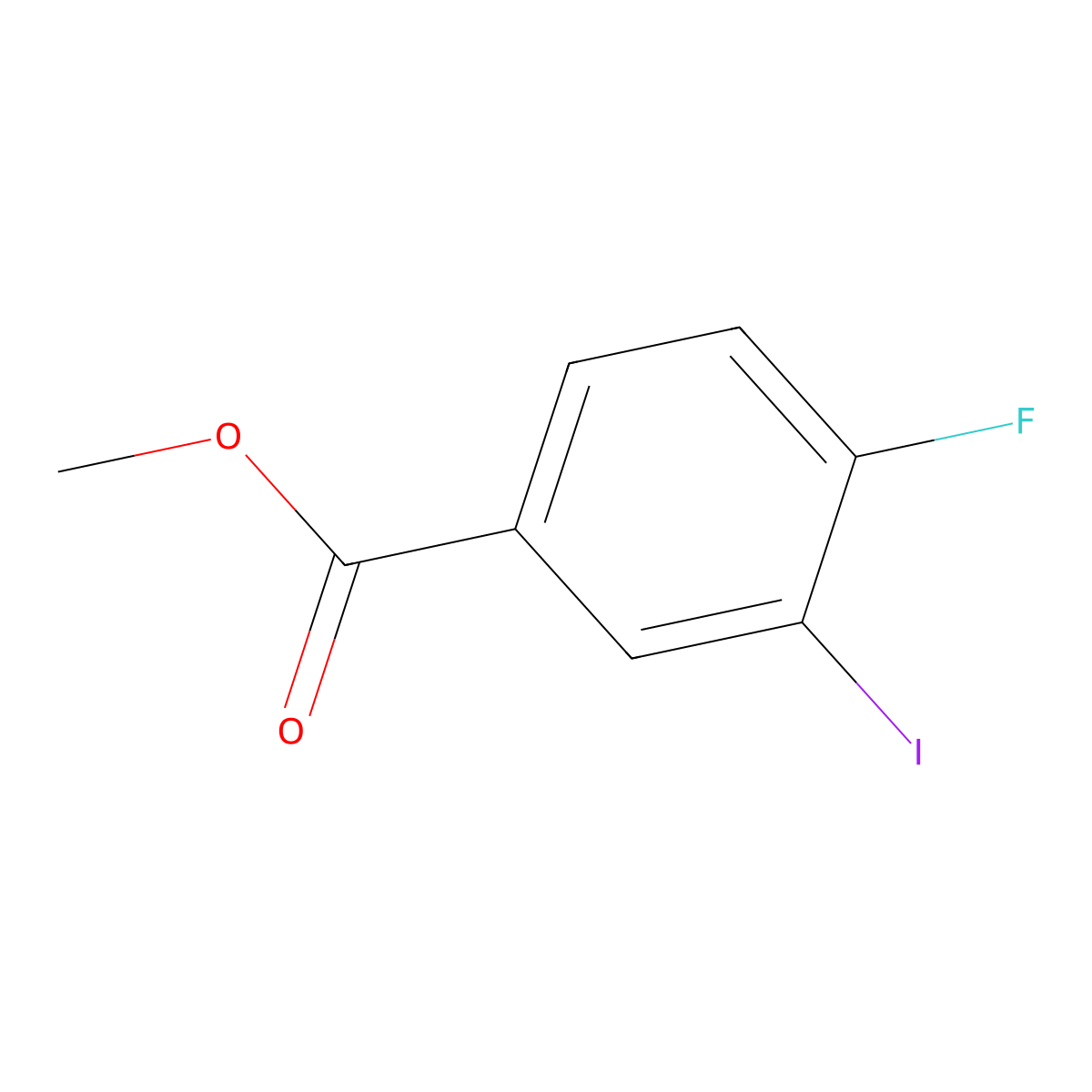 Methyl 4-fluoro-3-iodobenzoate molecular structure, CAS 1121586-29-5