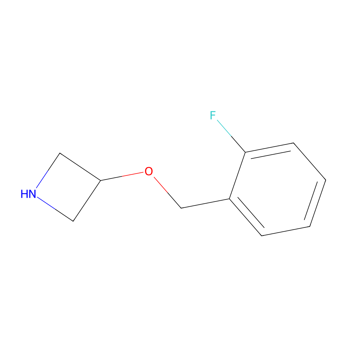 3-[(2-Fluorobenzyl)oxy]azetidine molecular structure, CAS 1121589-53-4