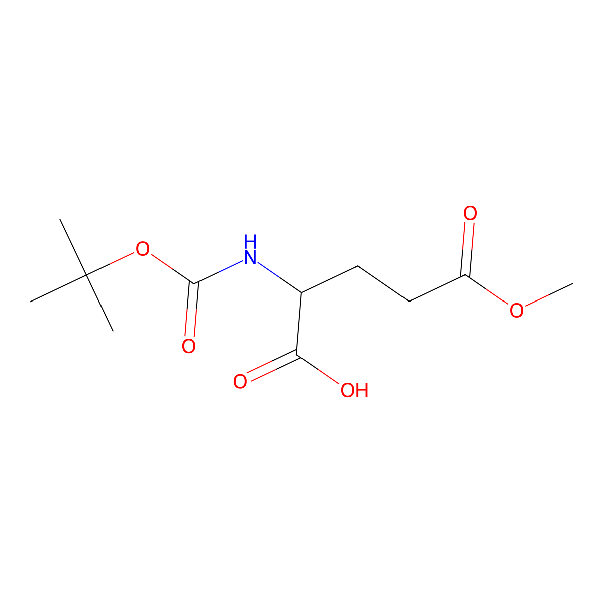 5-Methoxy-2-[(2-methylpropan-2-yl)oxycarbonylamino]-5-oxopentanoic acid molecular structure, CAS 112159-16-7