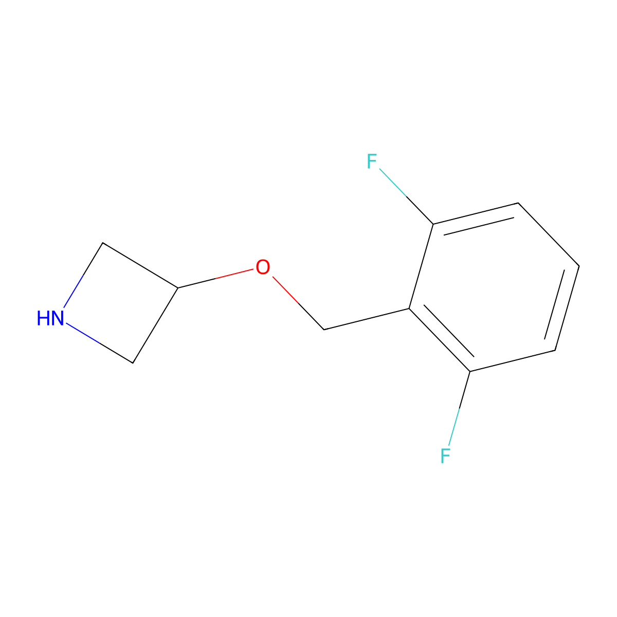 3-((2,6-Difluorobenzyl)oxy)azetidine molecular structure, CAS 1121593-10-9
