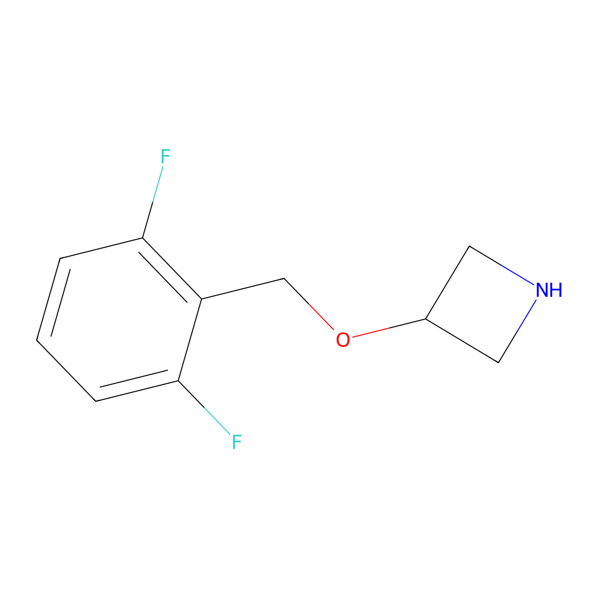 3-((2,6-Difluorobenzyl)oxy)azetidine molecular structure, CAS 1121593-10-9