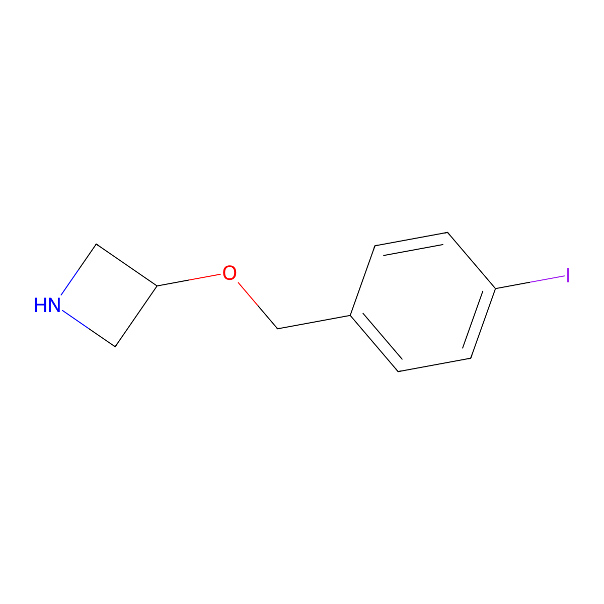 3-((4-Iodobenzyl)oxy)azetidine molecular structure, CAS 1121594-92-0