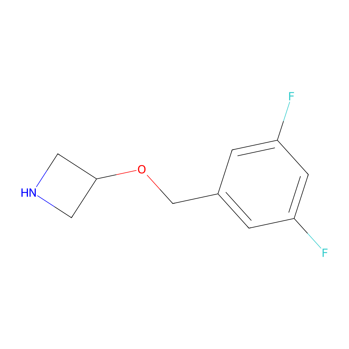 3-[(3,5-Difluorobenzyl)oxy]azetidine molecular structure, CAS 1121595-11-6
