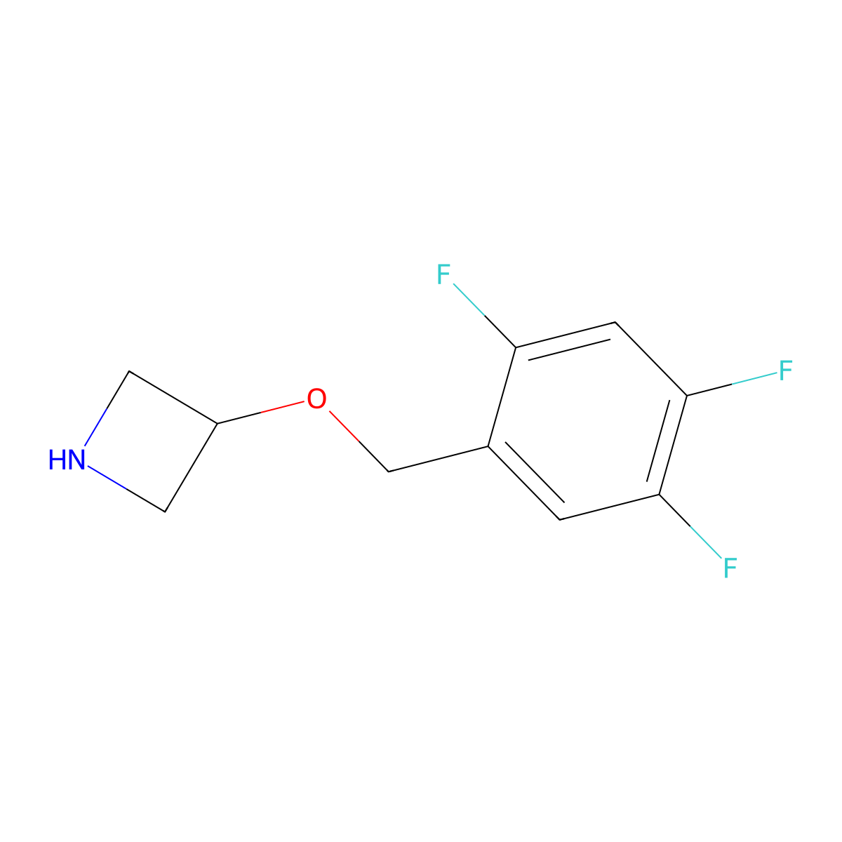 3-[(2,4,5-Trifluorophenyl)methoxy]azetidine molecular structure, CAS 1121595-51-4