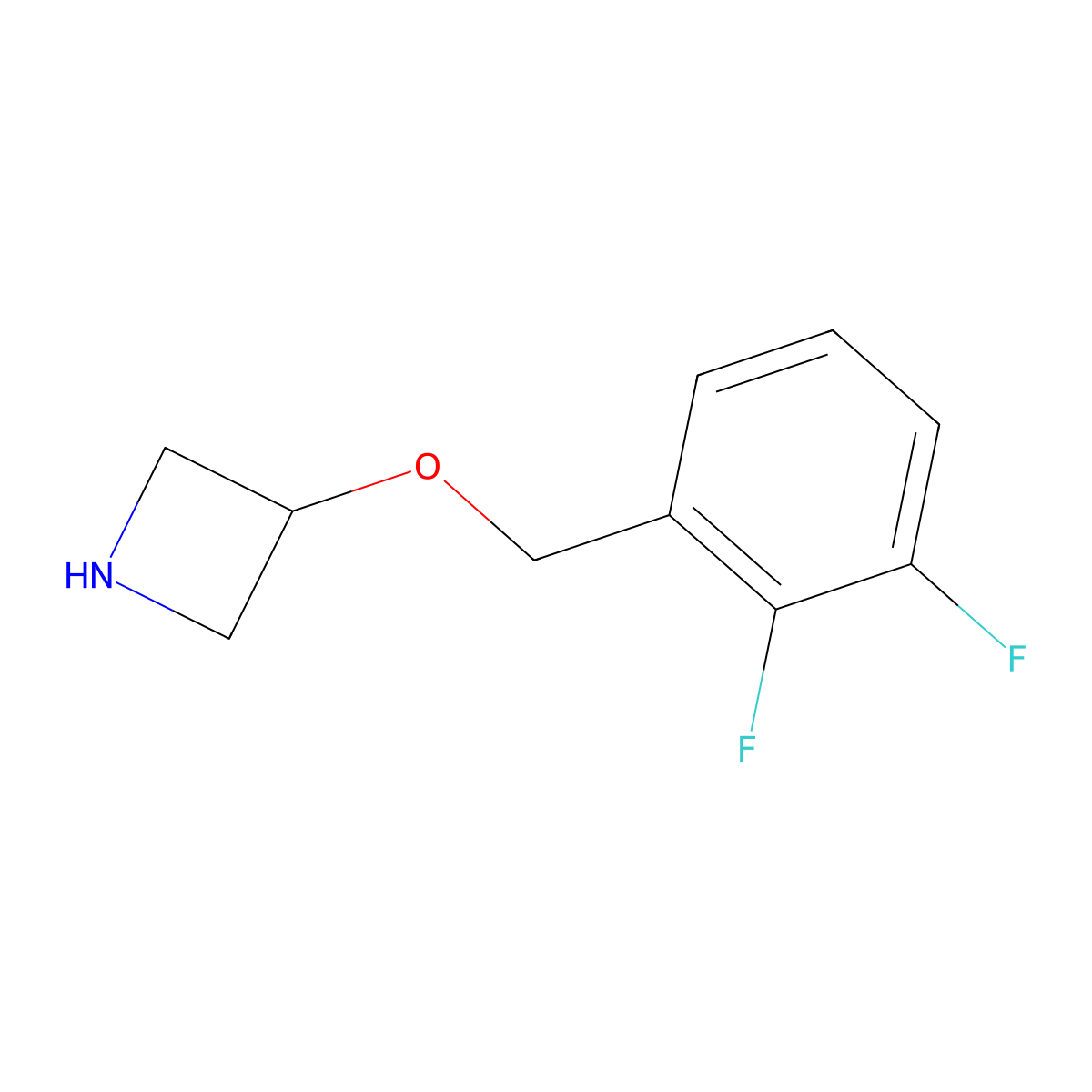 3-[(2,3-Difluorophenyl)methoxy]azetidine molecular structure, CAS 1121595-62-7