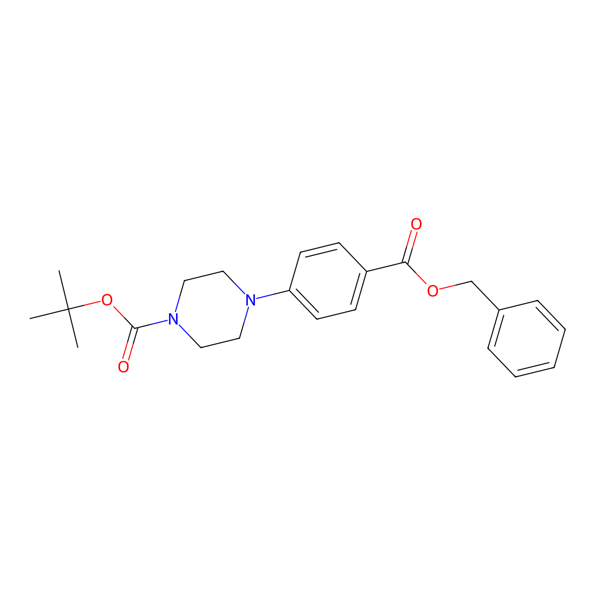 tert-Butyl 4-(4-((benzyloxy)carbonyl)phenyl)piperazine-1-carboxylate molecular structure, CAS 1121596-70-0