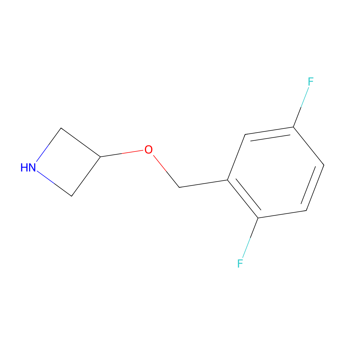 3-[(2,5-Difluorophenyl)methoxy]azetidine molecular structure, CAS 1121599-08-3