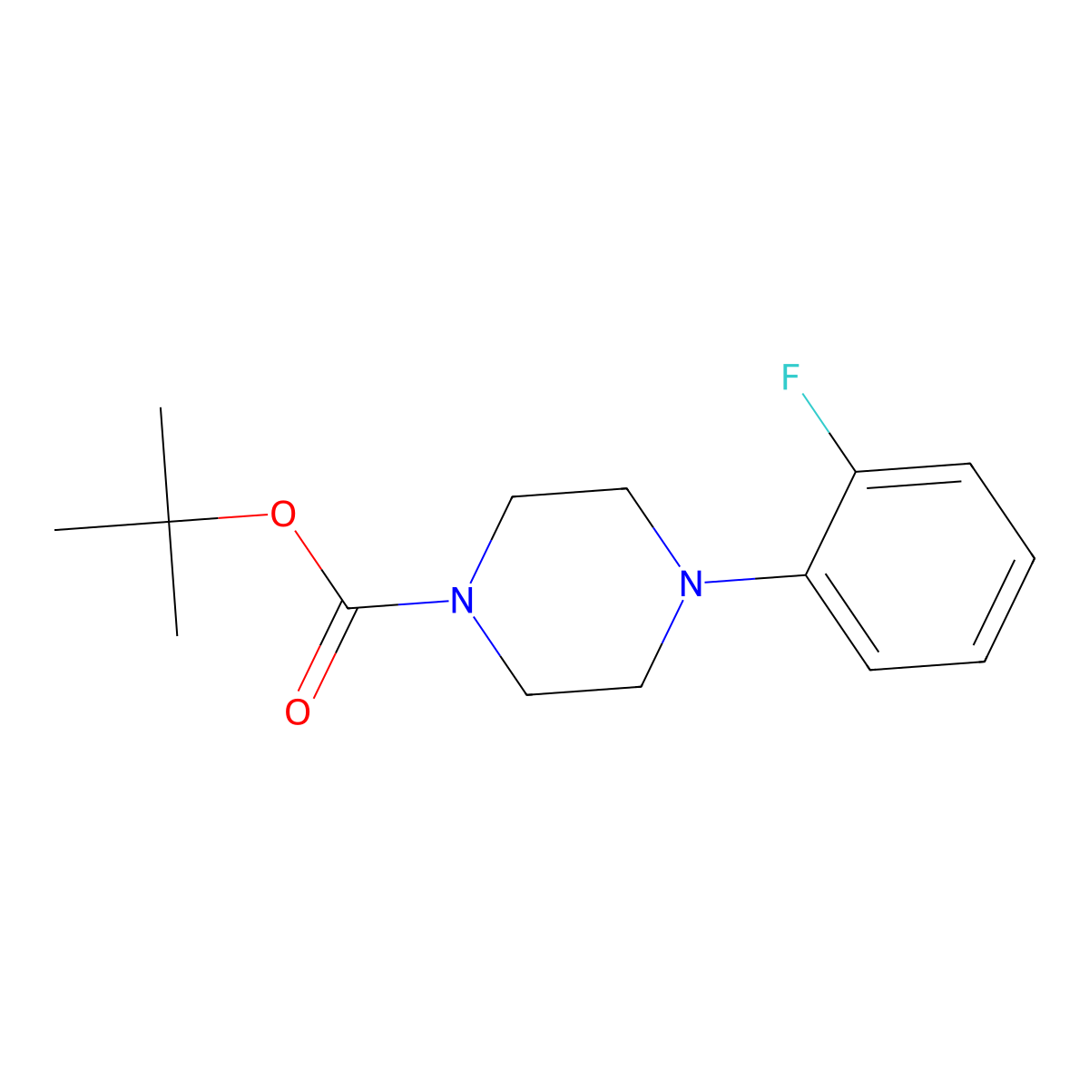 Tert-butyl 4-(2-fluorophenyl)piperazine-1-carboxylate molecular structure, CAS 1121599-78-7