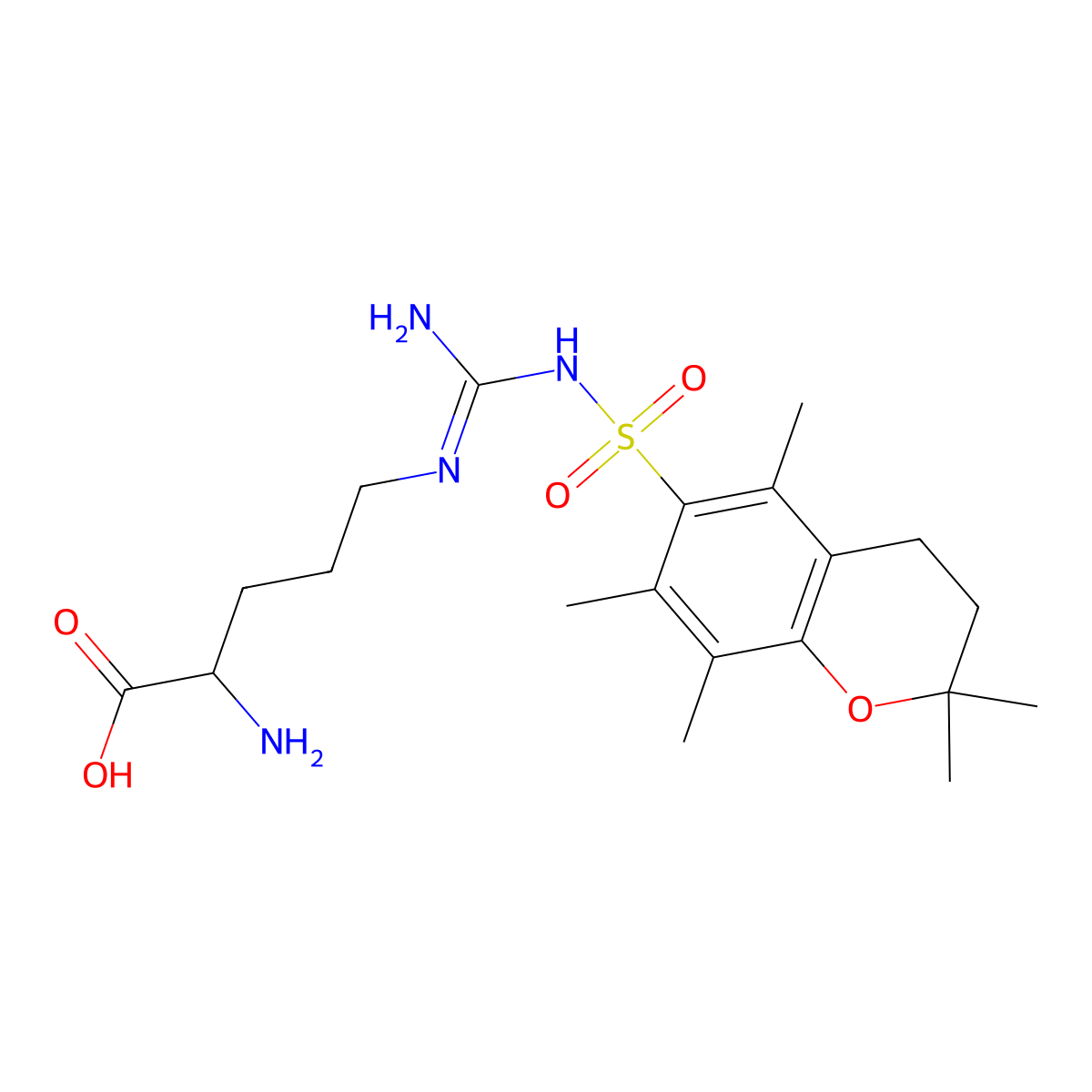 H-Arg(Pmc)-OH molecular structure, CAS 112160-37-9