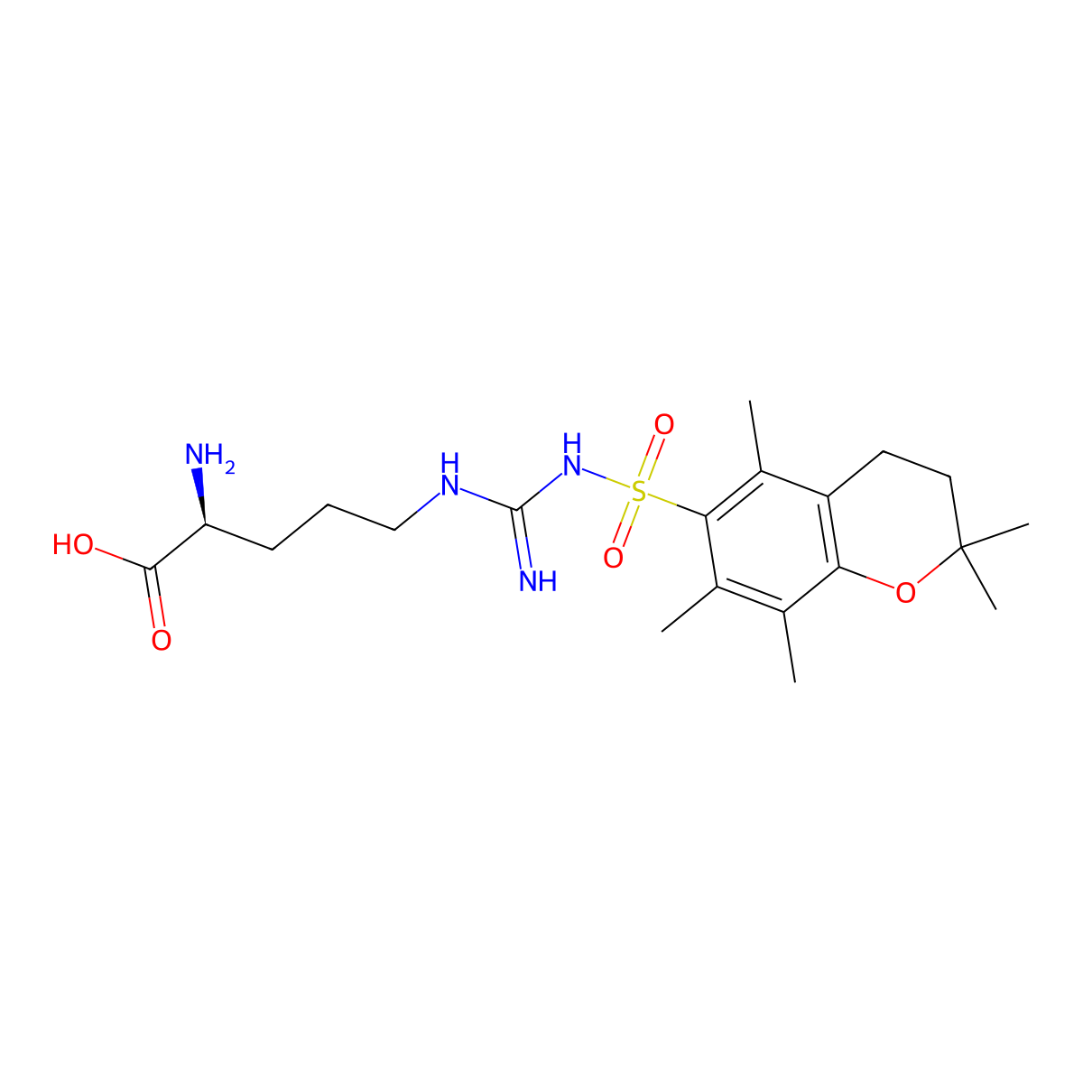 H-Arg(Pmc)-OH molecular structure, CAS 112160-37-9