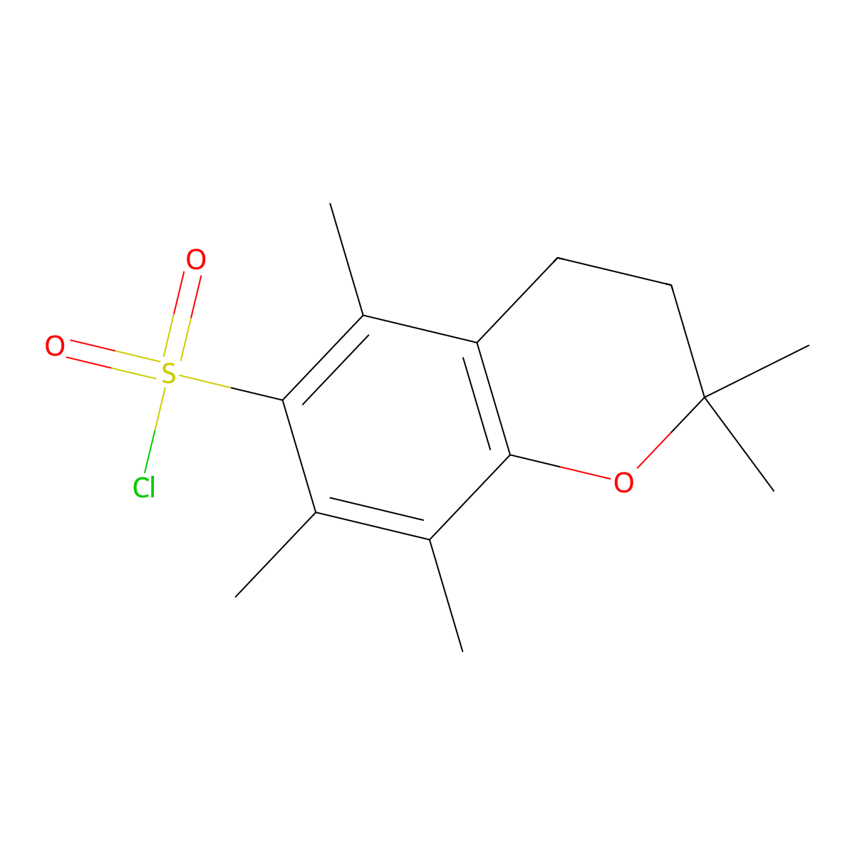 2,2,5,7,8-Pentamethyl-chromane-6-sulfonyl chloride molecular structure, CAS 112160-39-1