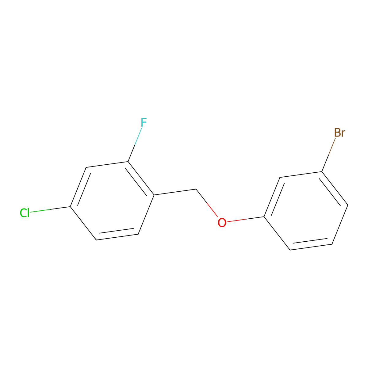 1-((3-Bromophenoxy)methyl)-4-chloro-2-fluorobenzene molecular structure, CAS 1121604-61-2
