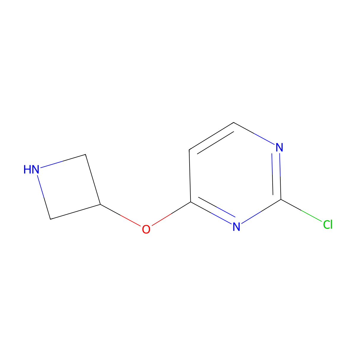 4-(Azetidin-3-yloxy)-2-chloropyrimidine molecular structure, CAS 1121609-23-1