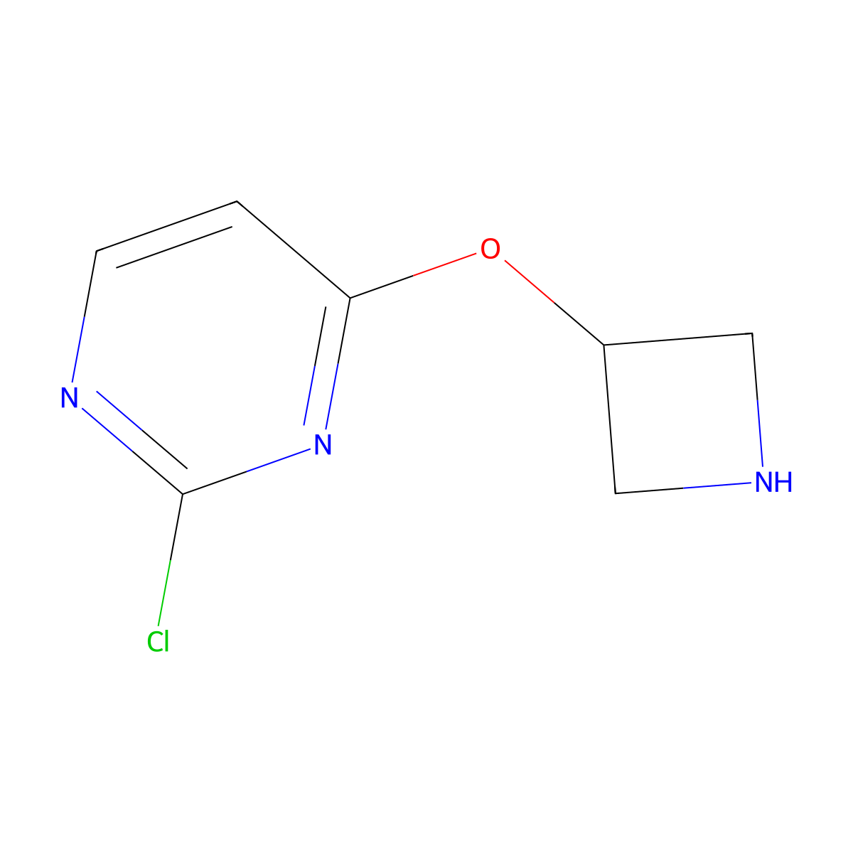 4-(Azetidin-3-yloxy)-2-chloropyrimidine molecular structure, CAS 1121609-23-1