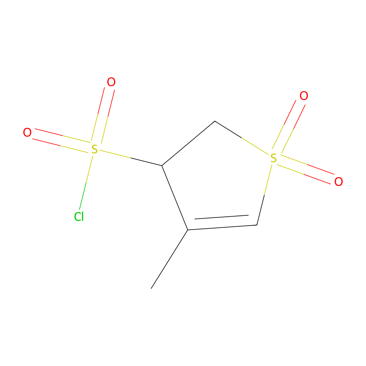 4-Methyl-2,3-dihydro-3-thiophenesulfonyl chloride 1,1-dioxide molecular structure, CAS 112161-65-6