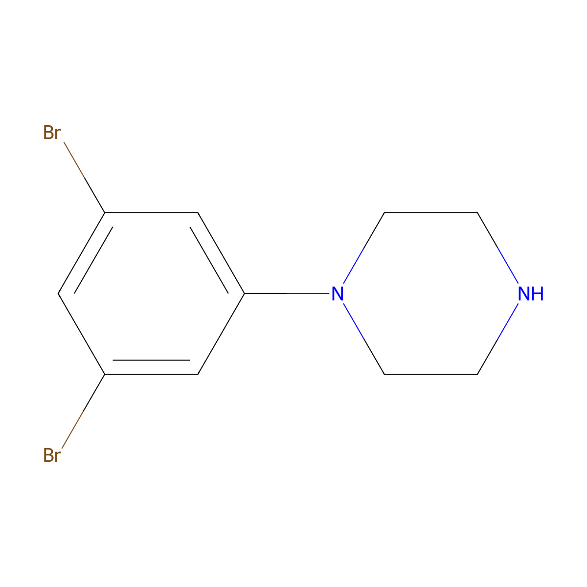 1-(3,5-Dibromophenyl)piperazine molecular structure, CAS 1121610-24-9