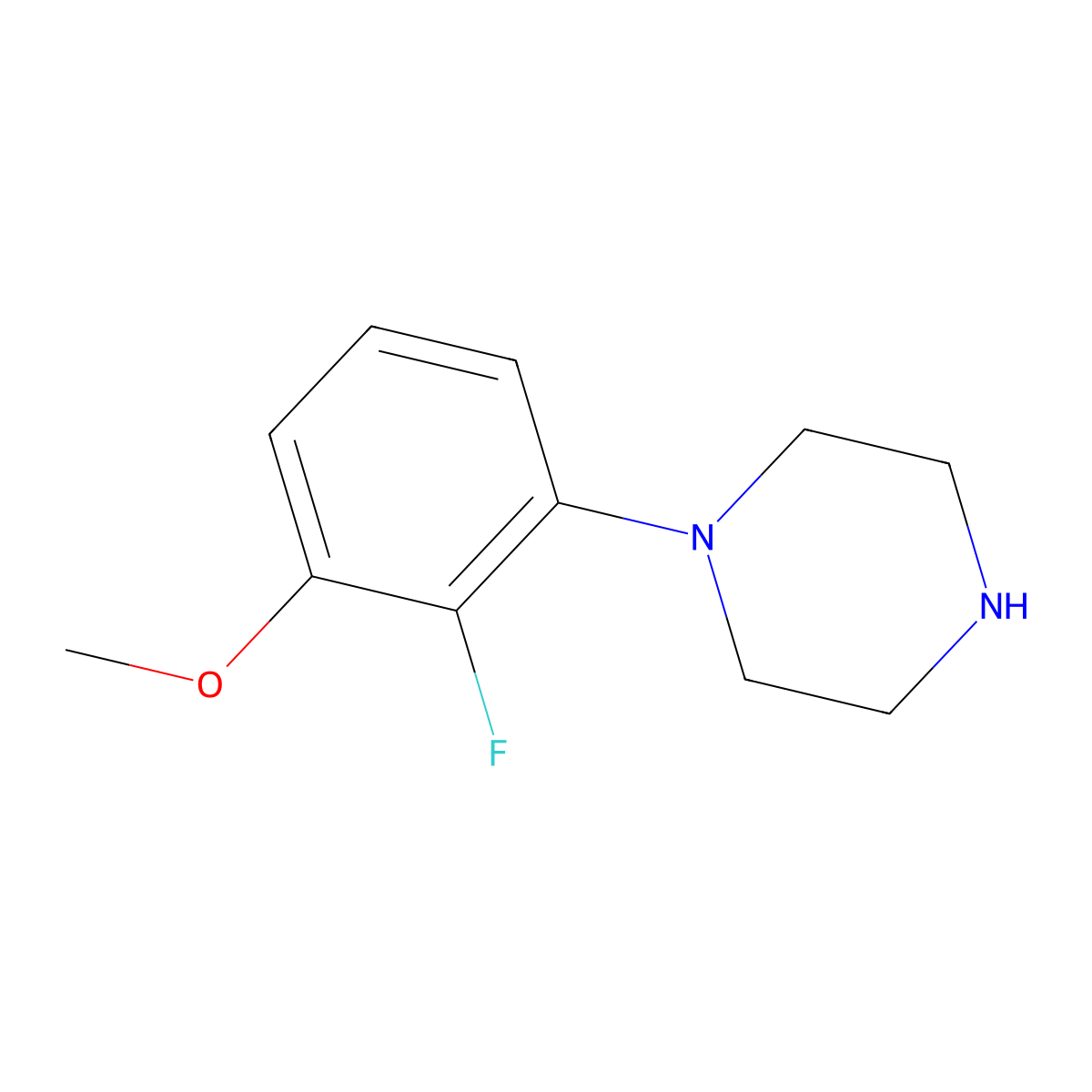 1-(2-Fluoro-3-methoxyphenyl)piperazine molecular structure, CAS 1121613-59-9