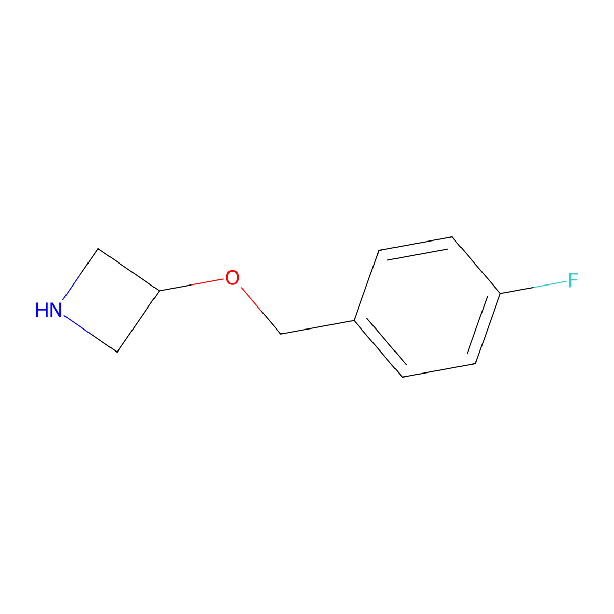 3-[(4-Fluorobenzyl)oxy]azetidine molecular structure, CAS 1121620-48-1