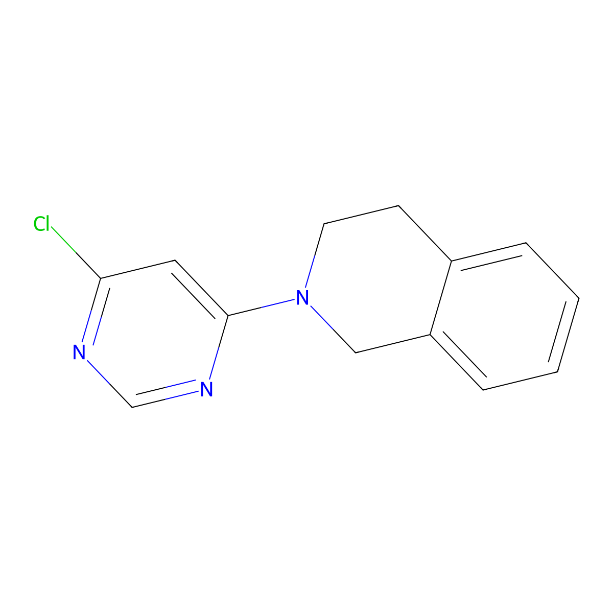 2-(6-Chloro-4-pyrimidinyl)-1,2,3,4-tetrahydroisoquinoline molecular structure, CAS 1121625-27-1
