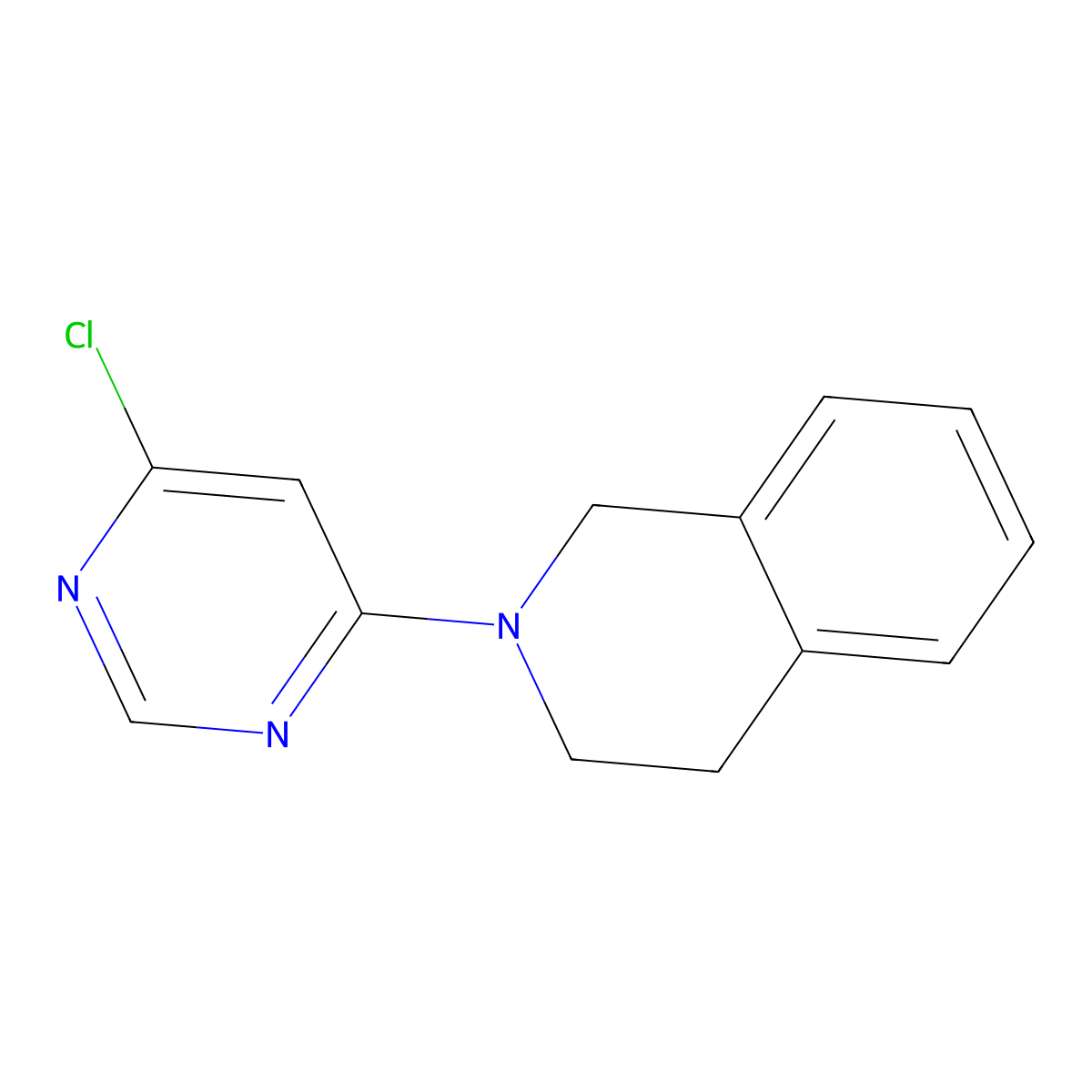 2-(6-Chloro-4-pyrimidinyl)-1,2,3,4-tetrahydroisoquinoline molecular structure, CAS 1121625-27-1