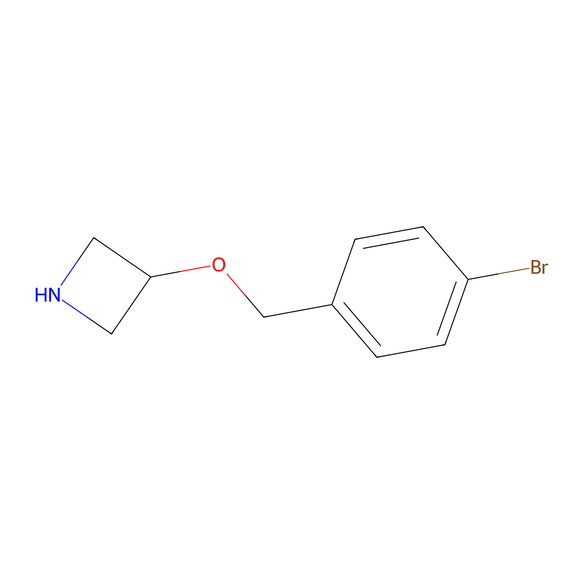 3-[(4-Bromophenyl)methoxy]azetidine molecular structure, CAS 1121627-01-7
