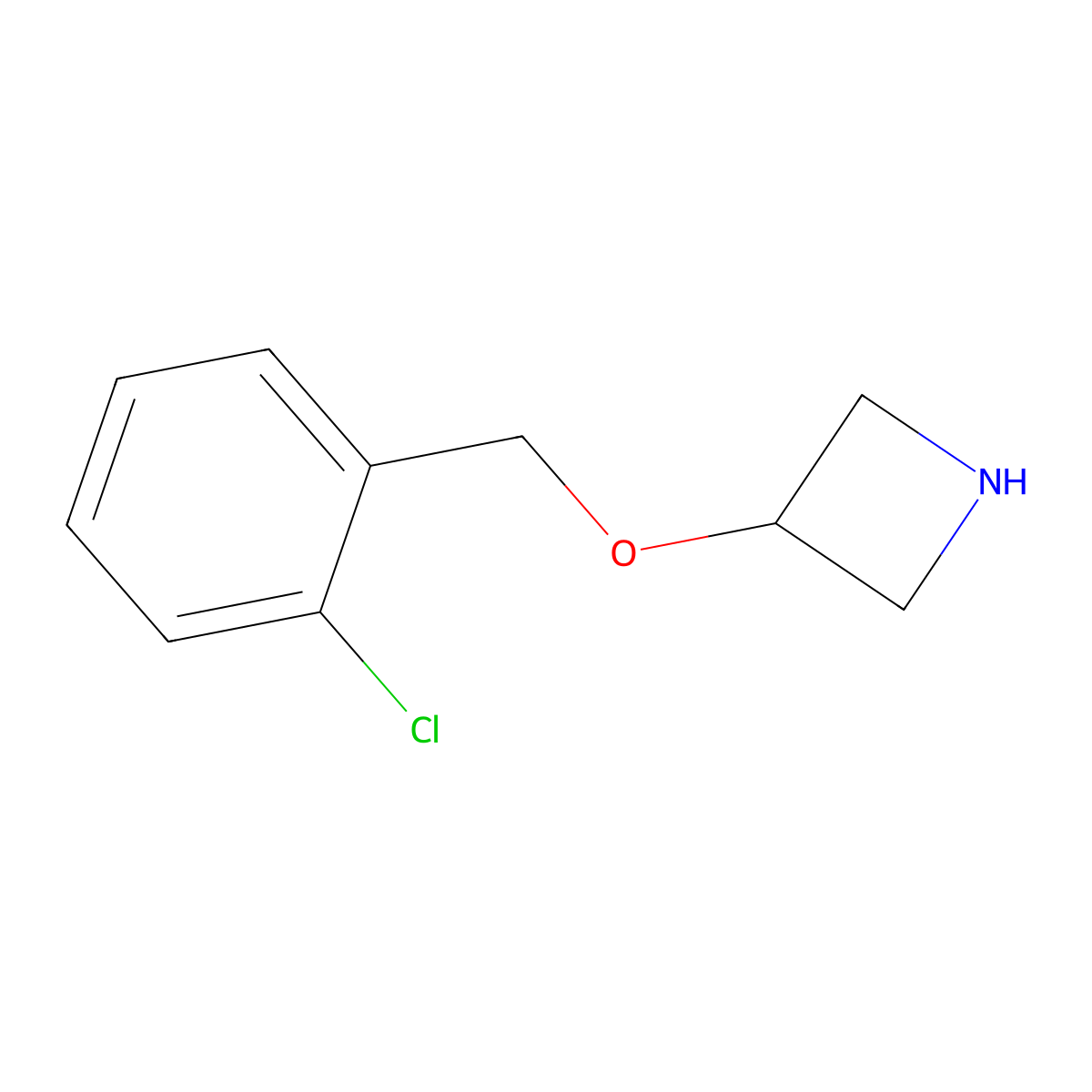 3-((2-Chlorobenzyl)oxy)azetidine molecular structure, CAS 1121627-62-0